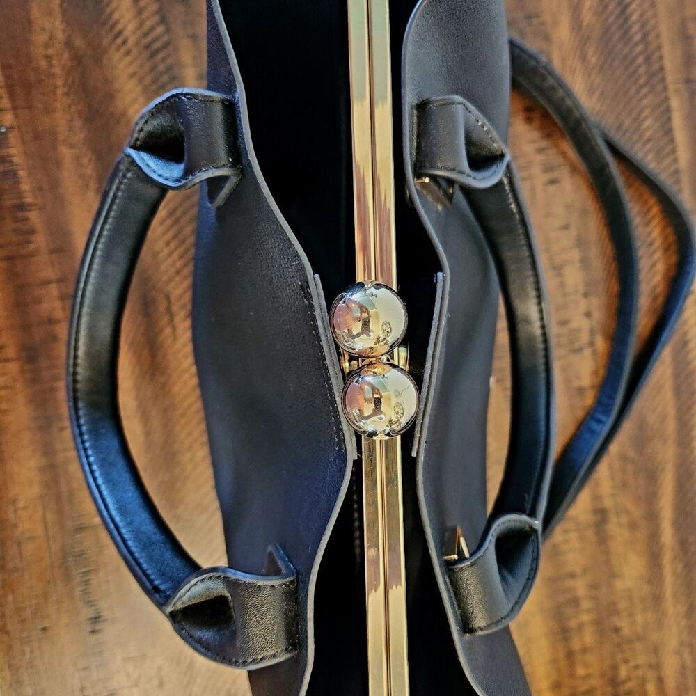 Dune London Black Faux Pebbled Leather Handbag - Picture 4 of 8